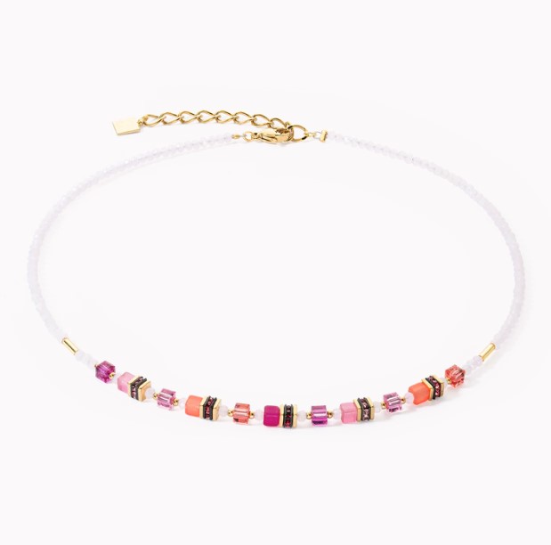 Necklace Mini Cubes magenta
